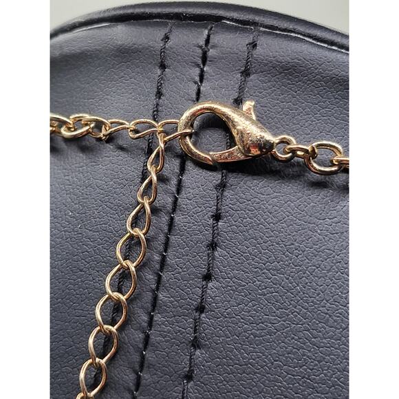 Vintage Gold Tone Rhinestone Statement Bib Necklace - Picture 10 of 10